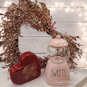 Pink Rae Dunn Sweets Valentines Day Candy Cookie Jar Canister New